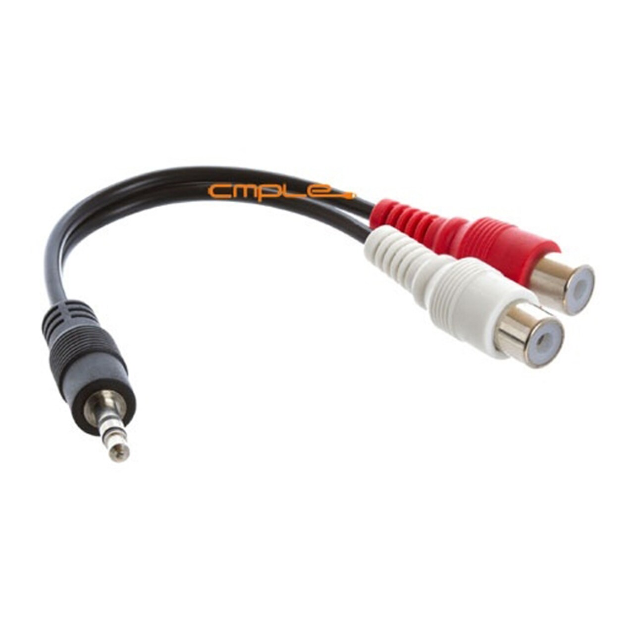 Cmple   - 3.5mm Mini Plug to 2 RCA Female Audio Stereo Adapter 6 inch